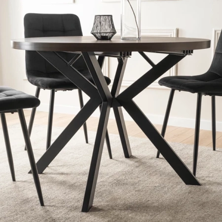 Stół LUKAS 100-250 cm Orzech/Czarny