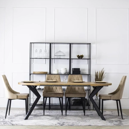 Krzesło CORK Beż Welurowe