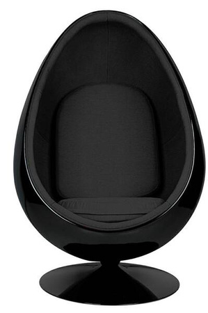 Fotel OVALIA BLACK czarny - włókno        szklane, metal