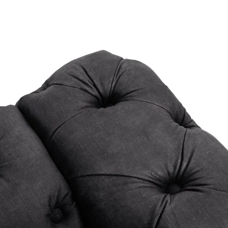 Sofa SORRENTO 2S Dwuosobowa Czarna Welurowa