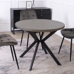 Stół LUGO 90-190 cm Beton/Czarny