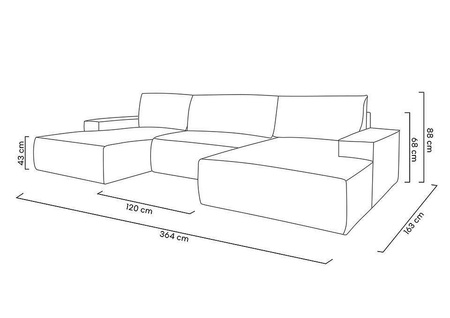 Narożnik PILLOW C1 z funkcją spania - I grupa tkanin