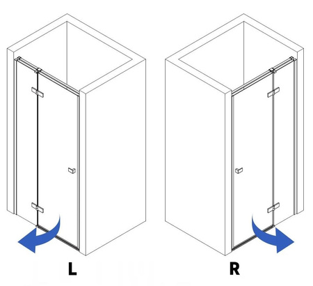 DRZWI PRYSZNICOWE ATLAS BRUSH GOLD 120 P