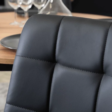 Krzesło DALVIN Czarne Ekoskóra