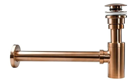 SYFON KLIK-KLAK UNIWERSALNY MIEDŹ SZCZOTKOWANA