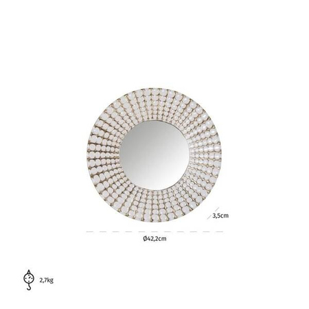 RICHMOND lustro ścienne LYNDE małe - białe