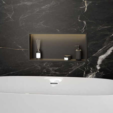 PÓŁKA WNĘKOWA LED 60x30x10 cm BLACK