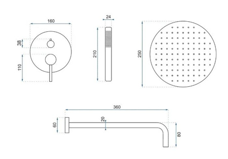 ZESTAW NATR PODTYNKOWY LUNGO GRIP MIEDŹ SZCZ + BOX