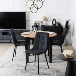 Krzesło PERU 2 Czarne Tapicerowane