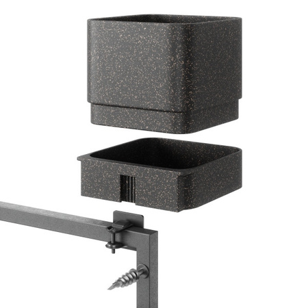 UMBRA zestaw doniczek CUBIKO czarny