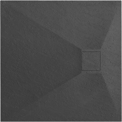 BRODZIK MAGNUM BLACK 90x90 + SYFON