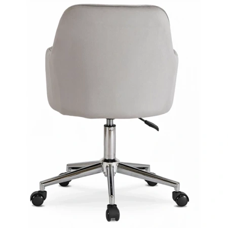 Fotel Obrotowy TOM Szary Welurowy