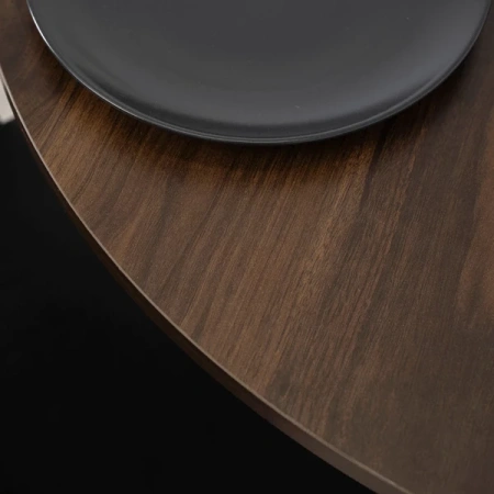 Stół LAUREN 90 cm Orzech/Czarny