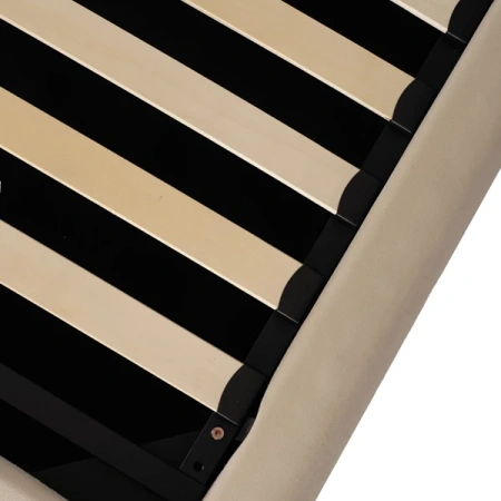 Łóżko 160x200 HAGA Kremowe Welurowe Z Pojemnikiem