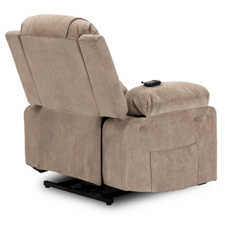 Fotel Masujący z Funkcją Wstawania FENIX Beżowy