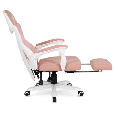 Fotel Obrotowy BING Różowy/biały