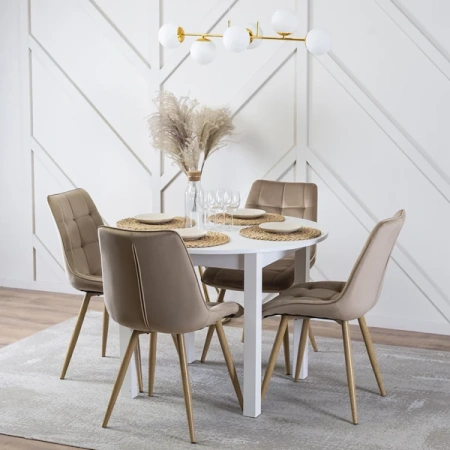 Krzesło RODRI Beżowe Welurowe