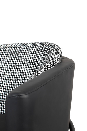 Fotel GUBI czarny - ekoskóra, metal