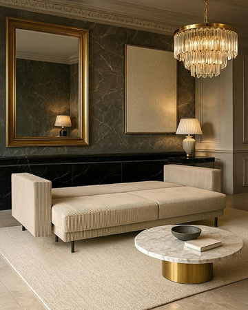 Sofa ADELE z funkcją spania - tkanina     dedykowana