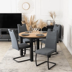 Krzesło LOPEZ Ciemnoszare/Czarne