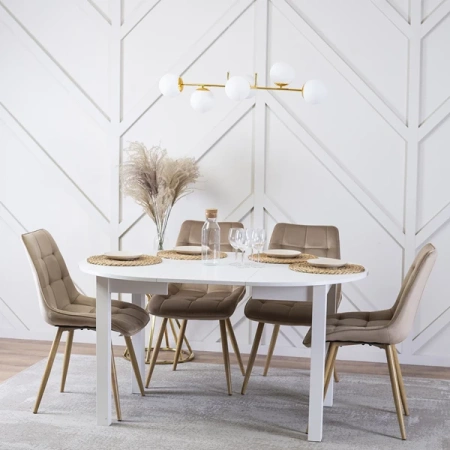 Krzesło RODRI Beżowe Welurowe