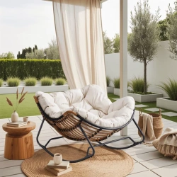 Fotel Bujany ELTON Beżowy