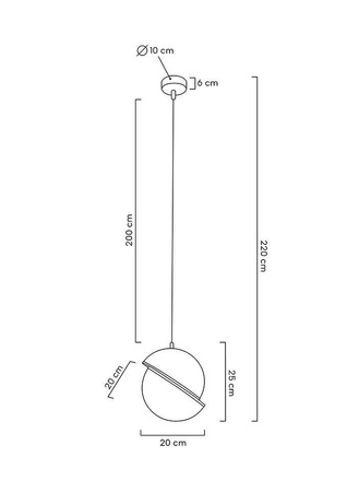 MOOSEE lampa wisząca GLOBE 20 złota