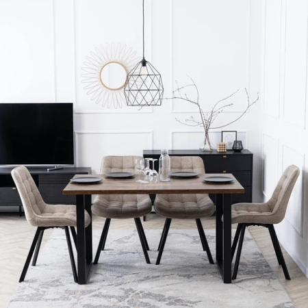 Krzesło RICK 2 Beżowe Tapicerowane