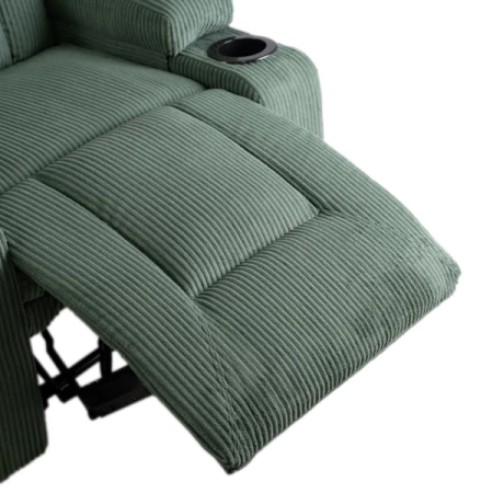 Fotel Masujący BOX Zielony Sztruksowy