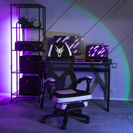 Fotel Obrotowy BING Czarny/biały