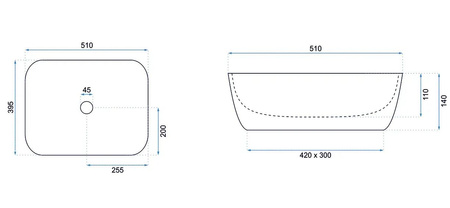 UMYWALKA FREJA TRAVERTINE MATT - NABLATOWA