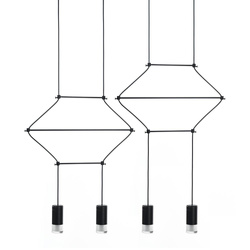 MOOSEE lampa wisząca FLUSSO LINE 4 czarna