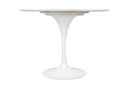 Stół TULIP MARBLE 100 CARRARA biały -     marmur, metal