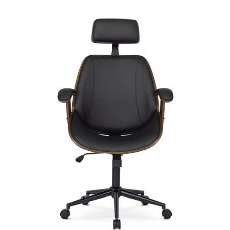 Fotel FABIAN Ekoskóra Orzech/Czarny