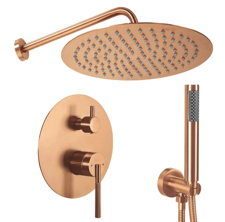 ZESTAW NATRYSKOWY JS-622711BRG ARGON MIEDŹ SZCZOTK