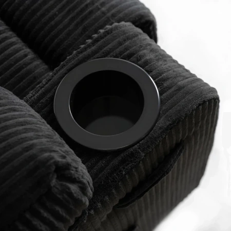 Fotel Masujący BOX Czarny Sztruksowy