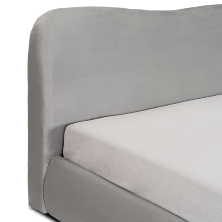 Łóżko 140x200 BRISTOL Szare Z Pojemnikiem