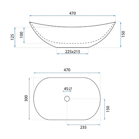 UMYWALKA ROYAL MINI BLACK/WHITE - NABLATOWA