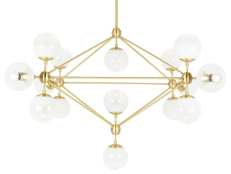 MOOSEE lampa wisząca PLANETARIO 15 GOLD   złota - klosze szronione