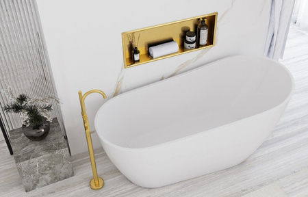 PÓŁKA WNĘKOWA 09 30x60x10 ZLOTY SZCZOTKOWANY