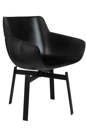 Krzesło obrotowe SHIBA brązowe / czarne   - włókno szklane