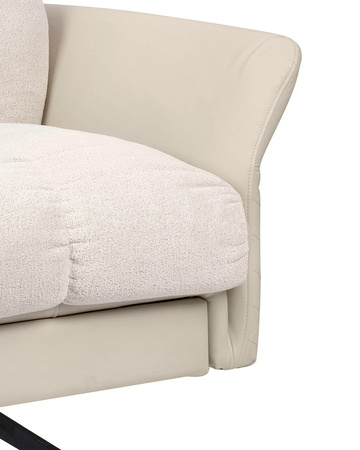 Fotel obrotowy RELAX beżowy - skóra PU,   stal