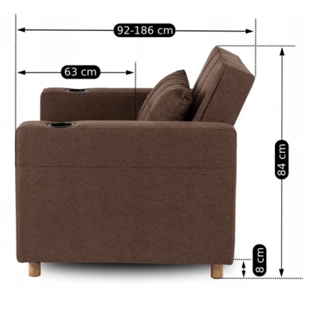 Fotel SOLOR Brązowy