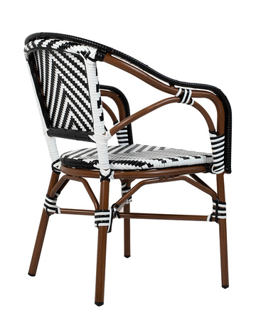 Krzesło ogrodowe CAFE AZURE biały /       czarny