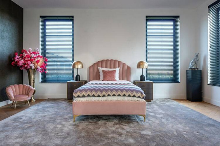 RICHMOND łóżko BELMOND 120x200 różowe - welur