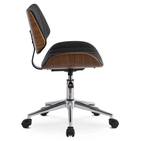 Fotel Obrotowy TEKSAS Czarny Ekoskóra