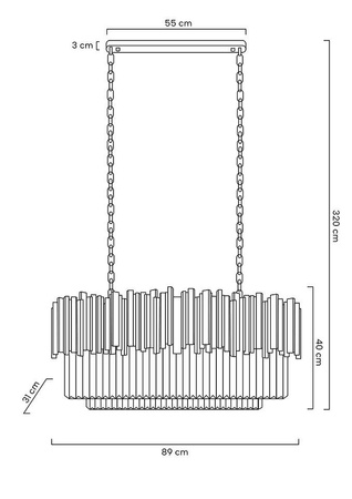 MOOSEE lampa wisząca IMPERIAL LONG GOLD   90