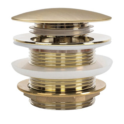 KOREK UNIWERSALNY DO WANNY ZŁOTY SZCZOTKOWANY