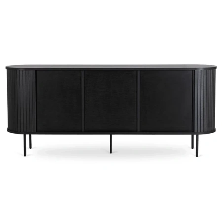 Komoda Dwudrzwiowa Rozsuwana 180 cm TRISH Czarna