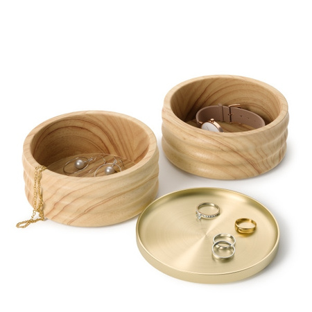 UMBRA organizer na biżuterię TESORA       złoty / jasnobrązowy